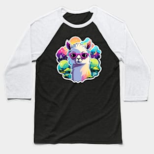 Llama Illustration Baseball T-Shirt